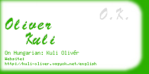 oliver kuli business card